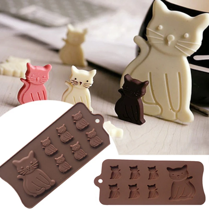 

2019 New Cat Kitten 7 Cavity Silicone Mold for Fondant, Gum Paste, Chocolate, Crafts