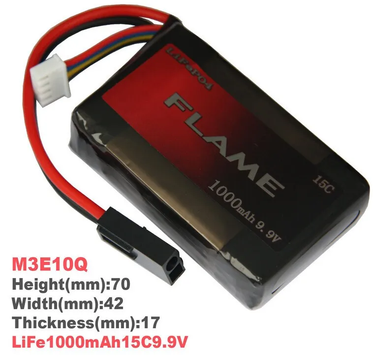 

1pcs 100% Orginal Flame 9.9V 1000mAh 15C LiFePO4 Battery For PEQ-15 Box M3E10Q Drop shipping