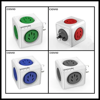 

CIOVIO Smart Home Power Cube Socket 5 Outlets Adapter Power Strip Multi Switched Sockets