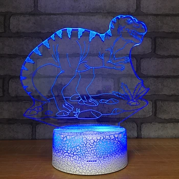 

Tyrannosaurus rex3D Night Light Creative Illusion 3d Lamp LED 7 Color changing Table Desk Lamp For Children Xmas Gift