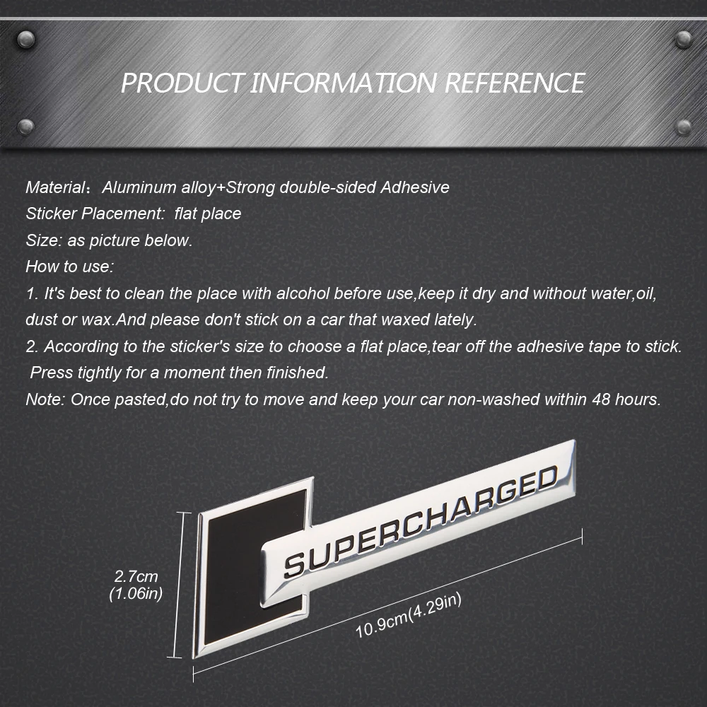 Автомобильная наклейка, эмблема, значок, наклейка Supercharged для Renault Megane Jeep Cherokee Highlander VW Ford Audi, автомобильный Стайлинг, авто украшение