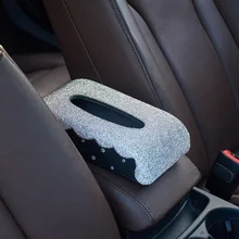 Коробка для салфеток авто интерьер автомобиля тканевый чехол треугольный держатель салфетка Органайзер Автомобильные украшения Аксессуары 1 шт