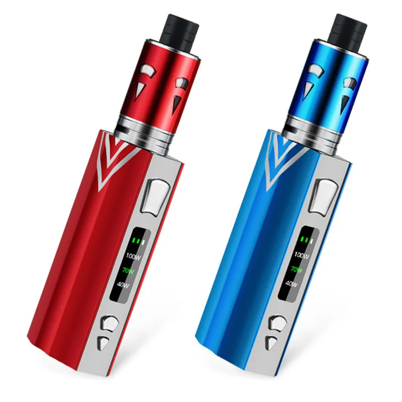 

50pcs/lots SJ800 100W vape Kit Big Smoke Electronic Cigarette Metal Body with 18650 battery 2.5ml tank Vape Atomizer Vaporizer