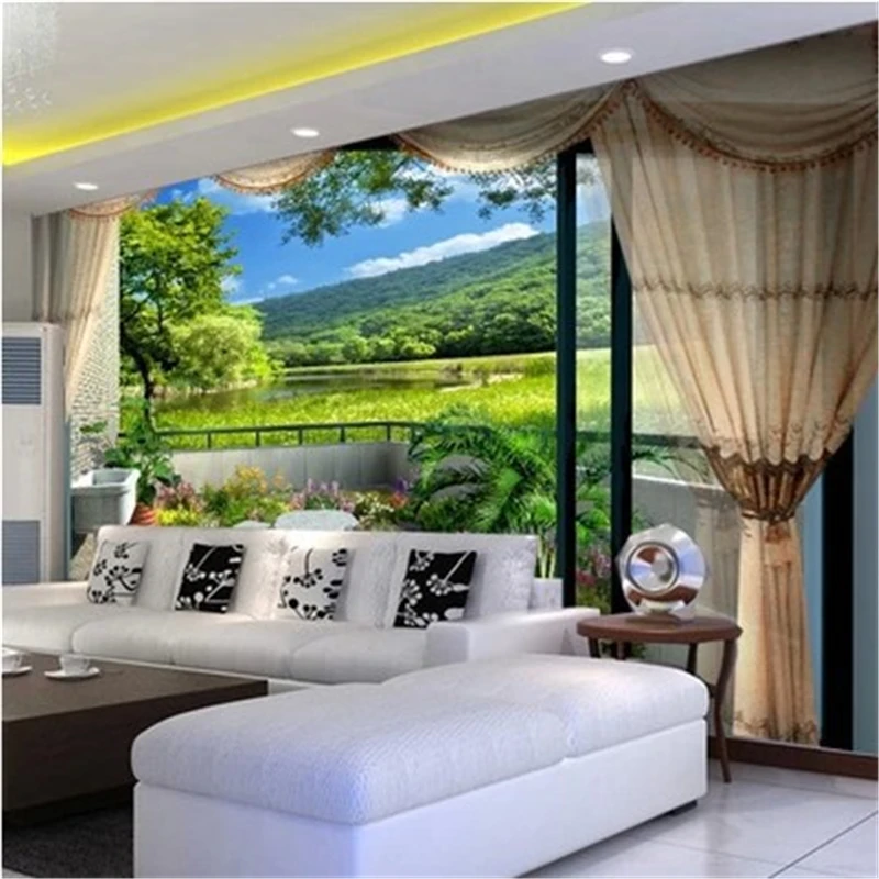 

beibehang 3d mural wallpaper Visual expand green grass stylish minimalist style bedroom living room 3d photo wallpaper