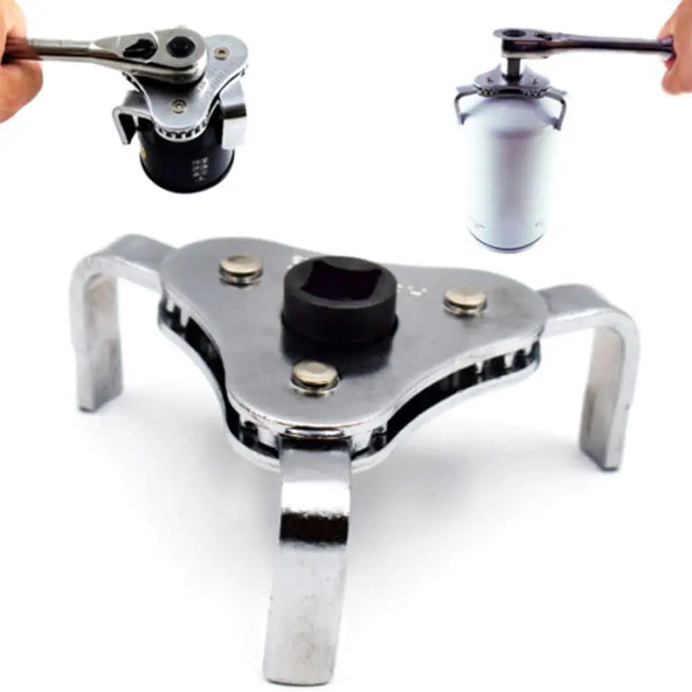 

Auto Car Vehicle Two Way Oil Filter Detach Metal Wrench 3-Jaw Remover Hand Tool