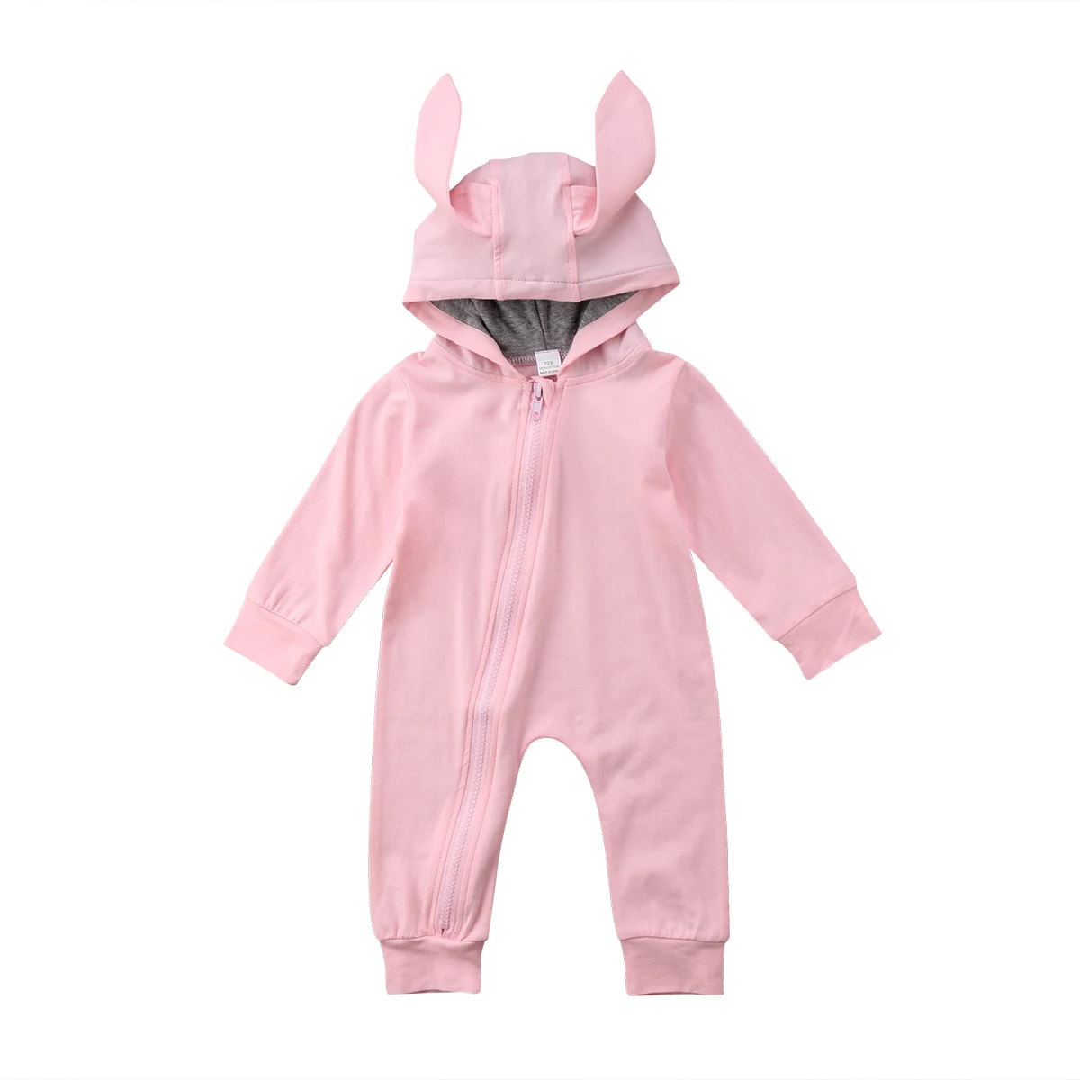 2018 Newborn Infant Baby Girls Boys Long Sleeve Zipper Ears Hoodies