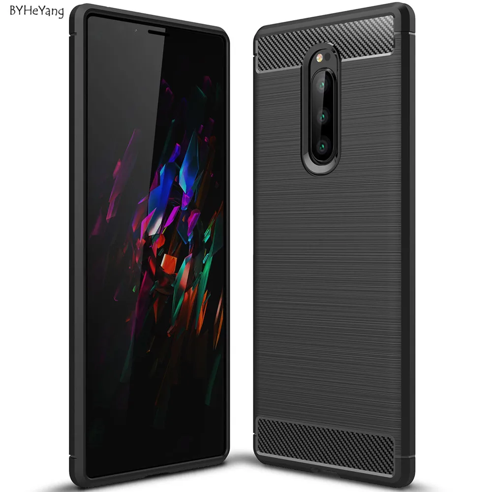 Для sony Xperia XZ4 чехол для Fundas мягкий из силиконового материала TPU углеродного