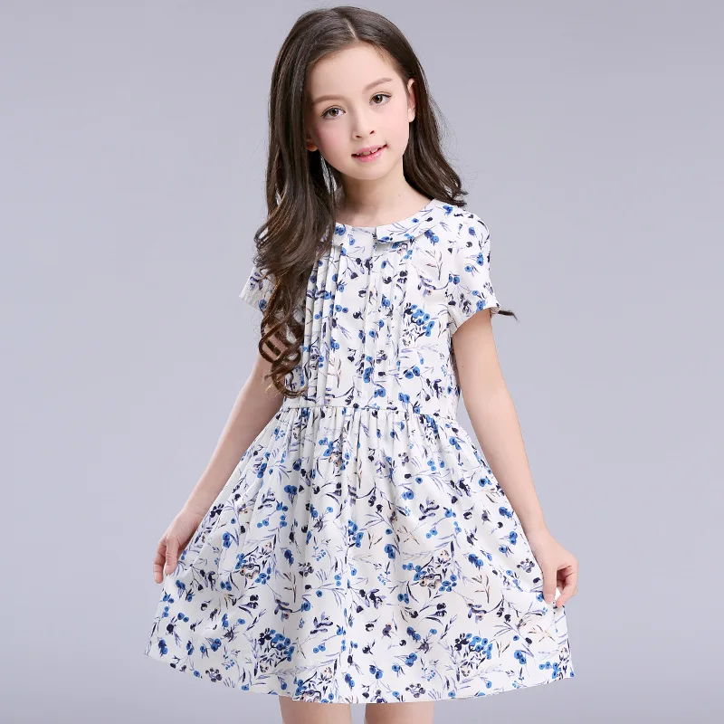 British Girls Dress 2017 Summer Kids Costumes Children Party Frocks 6 8 ...