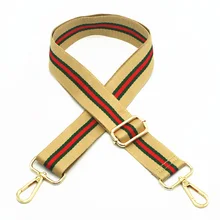 2018 New Handbags Strap Plaid Design National Gold Buckle Canvas Bag Straps New Trendy Easy Holding Shoulder Straps KZ151356 buckle straps flap canvas backpack