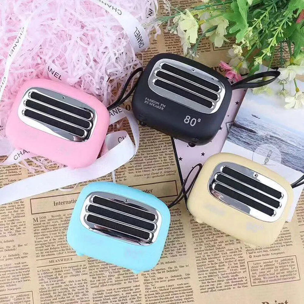 

Retro Wireless Mini Bluetooth Speaker Portable Subwoofer Music Player Support TF Card Waterproof HiFi Lossless Video