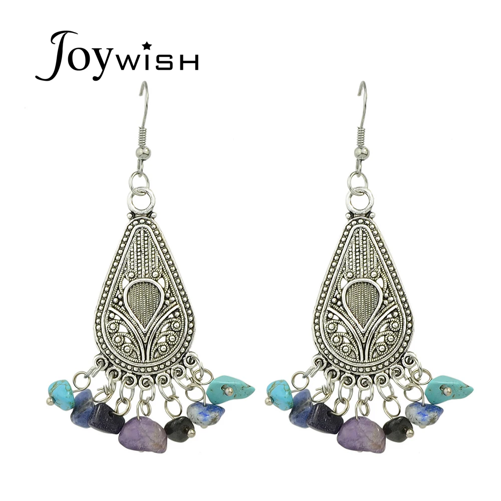 Joywish Этническая Стиль чешского серебряные украшения Цвет с ful геометрический