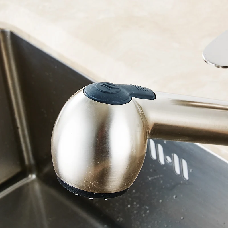 Fapully Pull Out Kitchen Faucet 360 Degree Swivel Water-Saving Spray Kitchen Water Mixer Tap Vessel Vanity Sink Faucet 165-33N