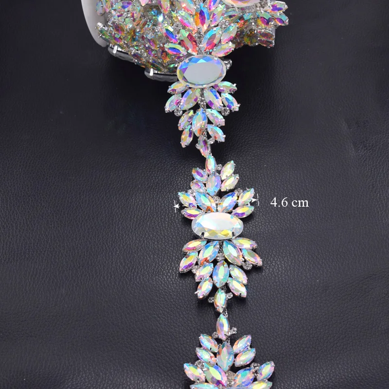 wedding dress belt trim crystal ab (7)