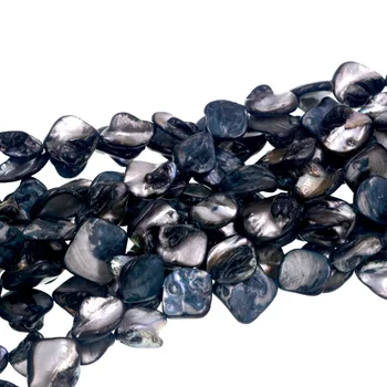

Fashion diy 15-20mm baroque Black mother of pearl shell beads full strand