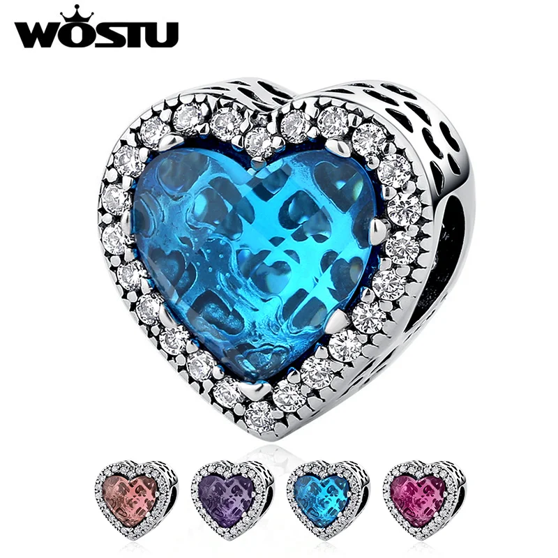

Hot Sale 100% 925 Sterling Silver Dazzling Radiant Heart Shape Charm Beads Fit Original WST Bracelet Authentic Jewelry Gift