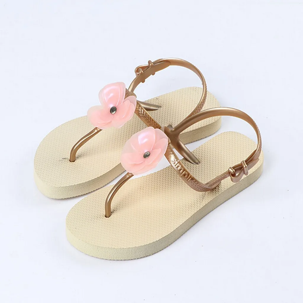 

Women's Summer Sandals Flowers Candy Color Women Fashion Roma Flower Flat Anti-Slip Slipper Beach Casual Shoes zapatos mujer