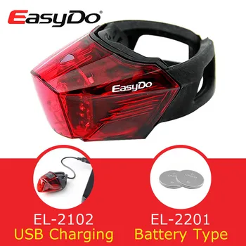 

Easydo 2 Style USB Chargeable MTB Road Bike Rear Light Waterproof Mountain Bike Taillight Cycling Seatpost LED Back Lamp