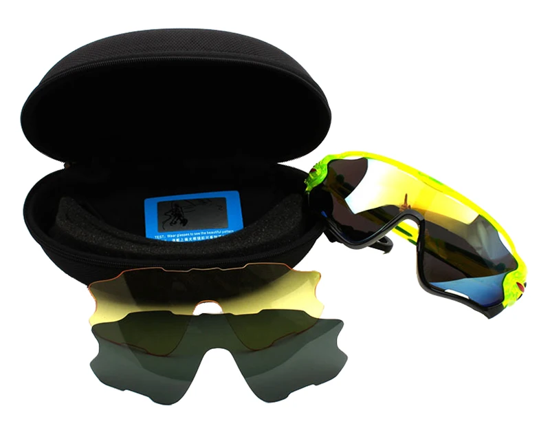 Polarized Cycling Sunglasses Mountain Bike Goggles 3 Lens Outdoor Sport Eyewear MTB Bicycle Riding Driving Gafas Ciclismo AC0173