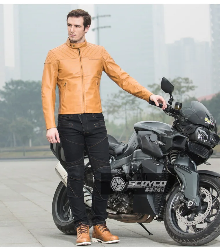 Новинка, зимняя мотоциклетная куртка SCOYCO, ветрозащитная, не сбрасывающаяся, повседневный мотоциклетный костюм, куртки из супер волокнистой кожи пу
