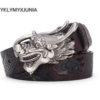 

100% Genuine Leather Belt NEW Man dragon buckle belt Brand Design Strap Ceinture hommes Waistband Male,Leather Belt for Men