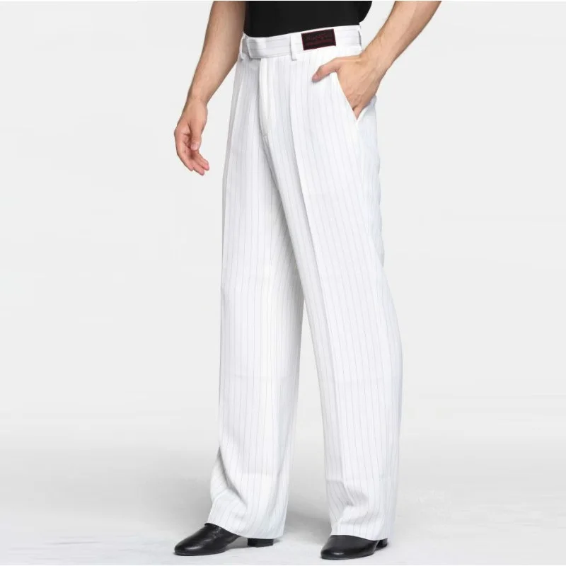 Pantalones de baile latino para hombre, ropa de tela de talla grande, color  blanco, para salón de baile, moderno, Chacha, Vals, B 6973|Latín| -  AliExpress