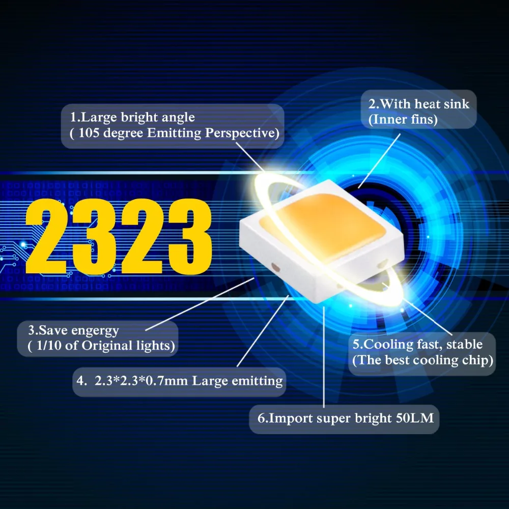 AutoEC 2 шт. PWY24W PW24W 10 SMD 2323 светодиодные чипы с объективом для A3 A4 A5 Q3 MK7 Golf CC лампа DC12V #