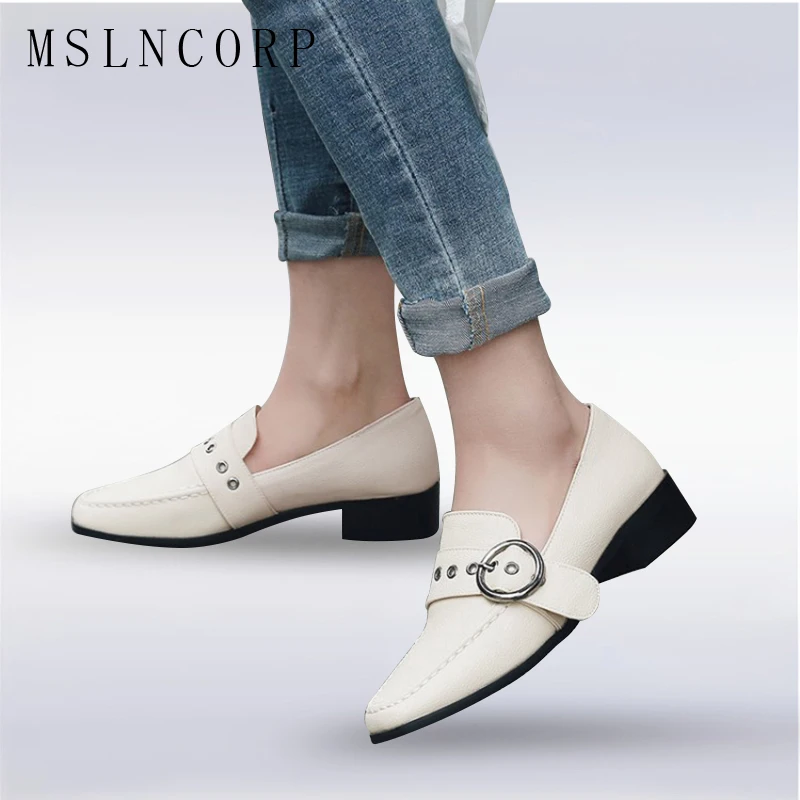plus size 34 43 Soft Leather Oxford Shoes Flats Fashion Women Shoes