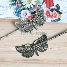 200 шт/партия латунные на основе античная бронза Стрекоза Бобби ювелирные Заколки