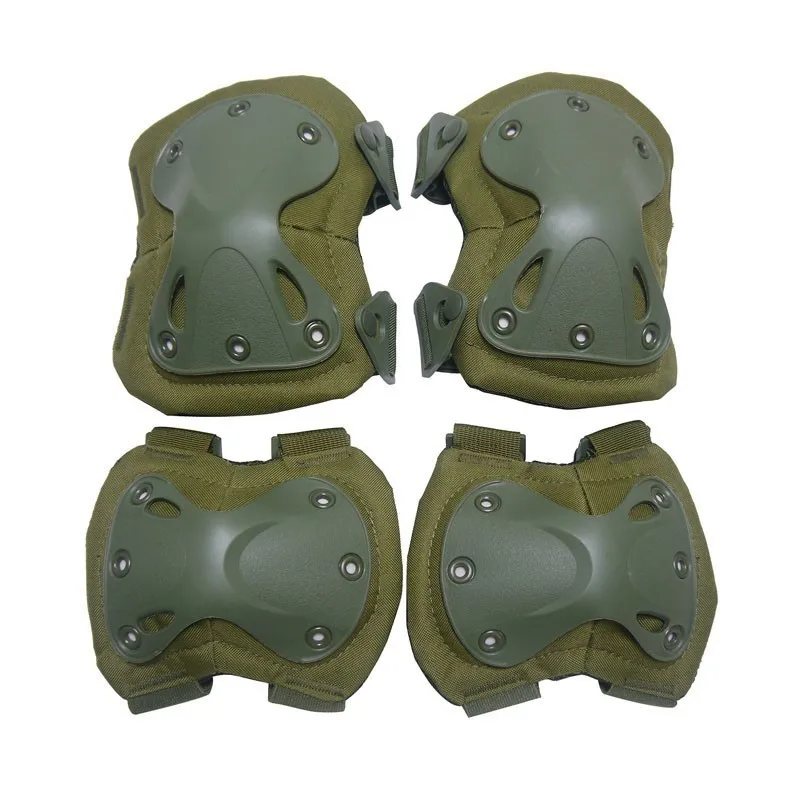 Military-US-Army-Tactical-Paintball-Airsoft-Hunting-Protection-War-Game-Knee-And-Elbow-Protector-Knee