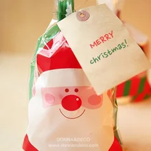 5 шт./партия пластиковые рождественские мешки подарочная упаковка самоклеющиеся подарочные пакеты конверт(включая только сумку, без карты) Z869-5PC