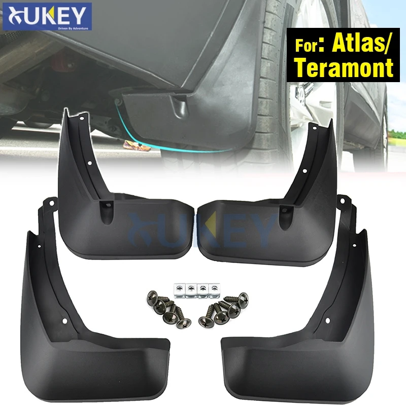 

Set Molded Mud flaps For Volkswagen VW Atlas Teramont 2017 2018 Splash Guards MudFlaps MudGuards Mud Flap Front Rear