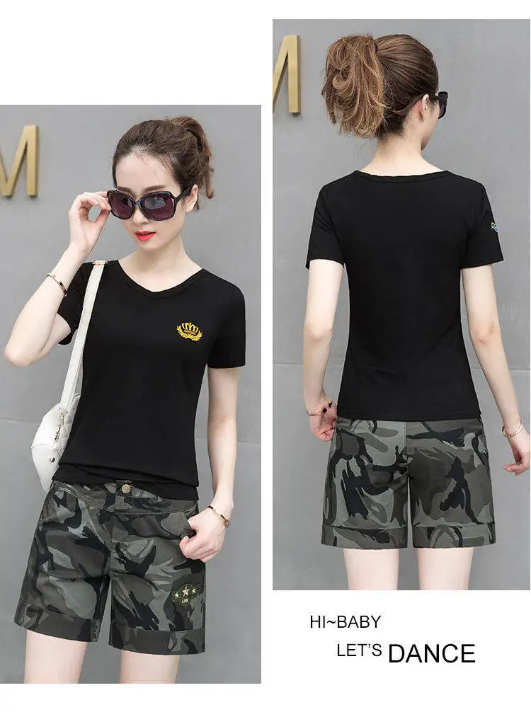 2020 Summer camouflage shorts women casual camo cargo shorts army military short Trousers workout clothes for women