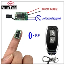 Anntem RF 1CH Mini DC3.5V 9 В до 12 В 433 МГц пульт дистанционного управления, пульт дистанционного управления, беспроводной модуль управления, модуль питания батареи