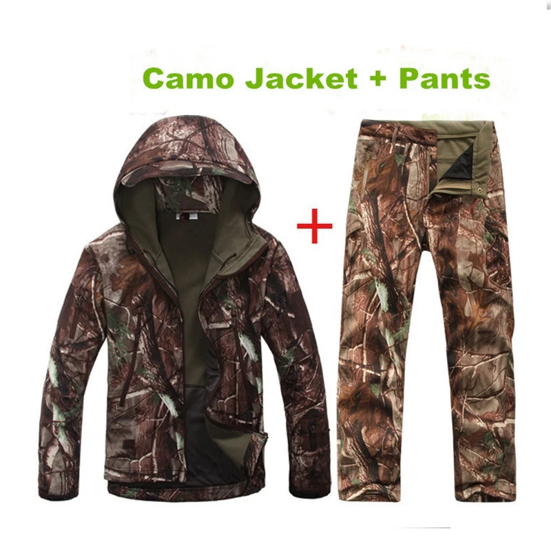 

Outdoor Sports Camping Jacket Pants Tactical Hunting Hiking Climbing Soft Shell TAD Waterproof Jacket Set