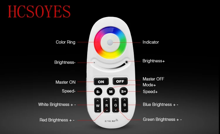 

mi light FUT028 rf remote led control 16 million led Controller2.4GHz Manual Auto Adjustable RGBW Strip Total output Max.10A