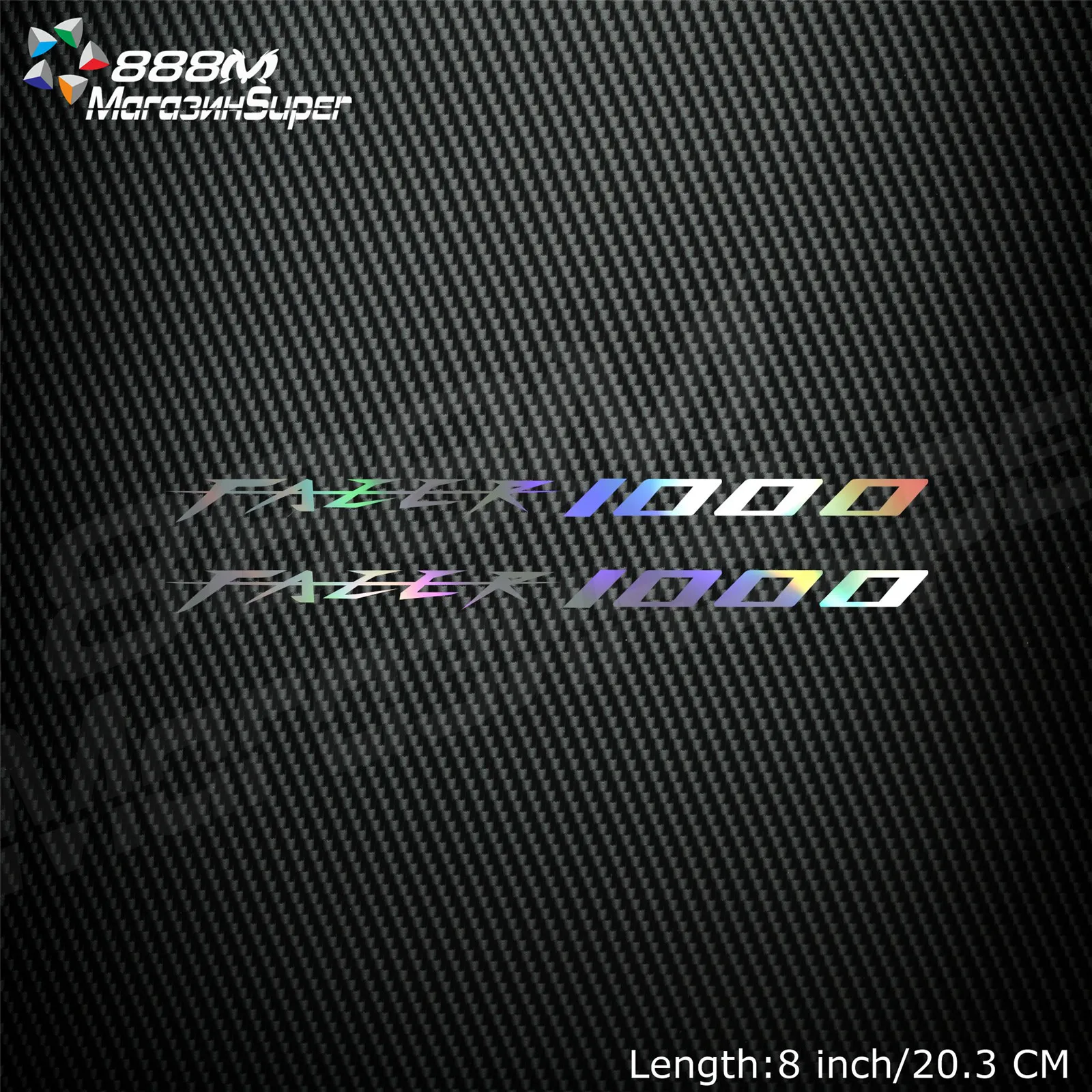 

1Pair Motorcycle Reflective Laser Helmet Tank Pad Decoration Sticker Motorbike Decals For Yamaha Fazer 1000 FZ1 FZ6 FZ8