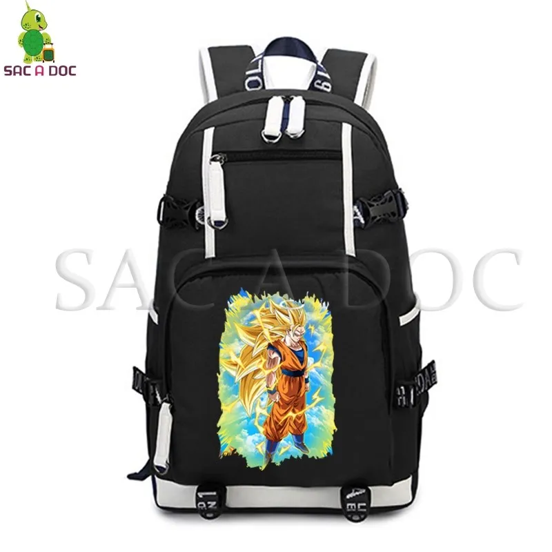 

Dragon Ball Super Backpack Super Saiyan Goku Vegeta Laptop Backpack for Teenagers Women Men Large Backpack School Travel Bags