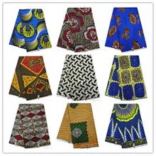 Африканская восковая ткань Java воск полиэстер Анкара ткань для платья гарантированное качество настоящая восковая Ткань для шитья 6 ярдов! 1401-1