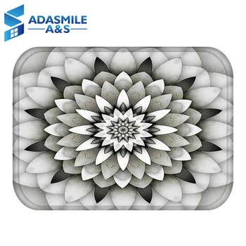 

Exquisite Mandala Flannel Doormat 40*60cm White Home Decoration Bath Room Hallway Floormat Kitchen Absorbent Anti-slip Mats