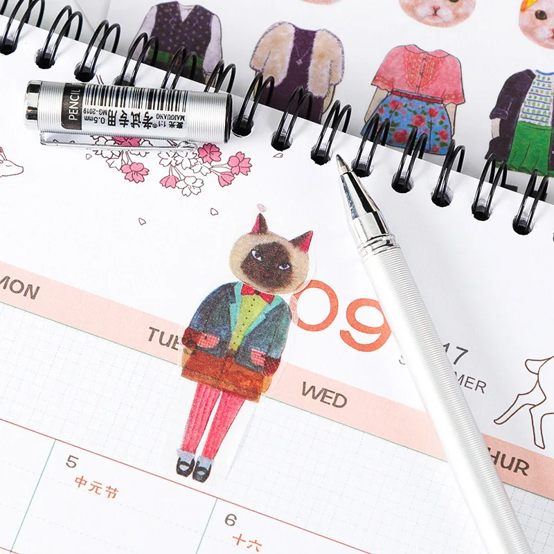 5 шт. милые канцелярские наклейки для собак Kawaii кошек новые клейкие детей DIY