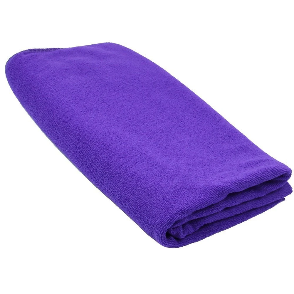 Fiber Absorbent Drying Bath Beach Towel Washcloths Swimwear Shower Purple 
