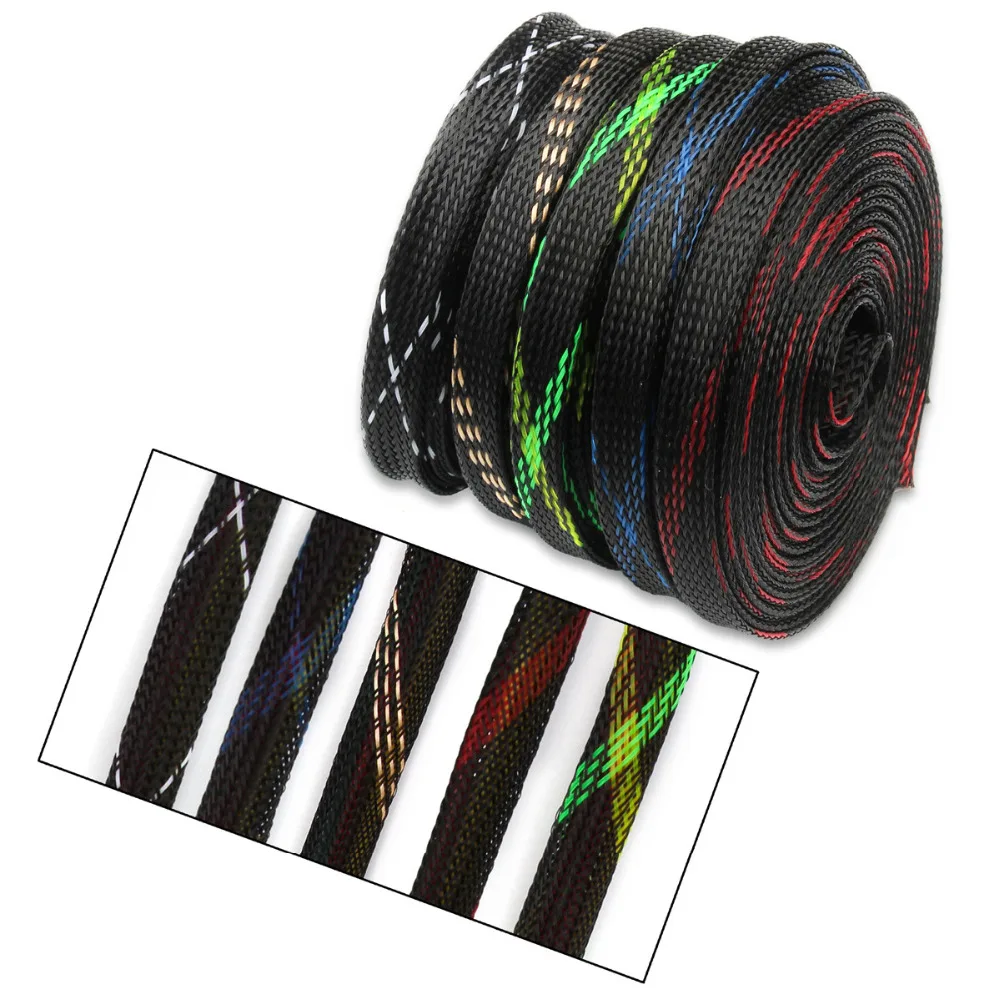 10M PET Braided Expandable Cable Sleeve Wire High Density Sheathing