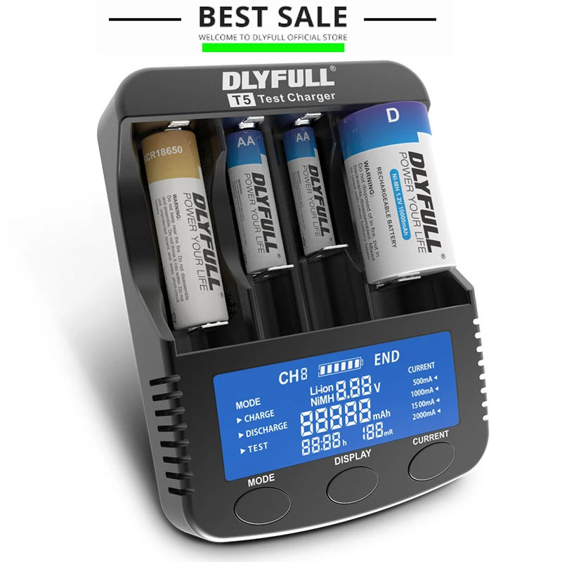 

Intelligent Battery Charger for Li ion 18650 14500 10440 16340 26650 32650 NiMH A AA AAA AAAA C SC D rechargeable batteries