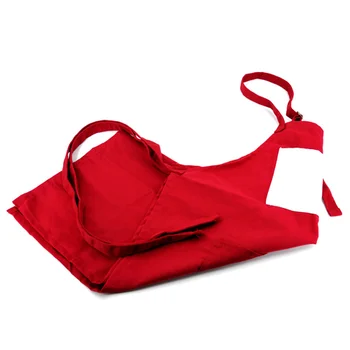 

10pcs/lot DIY Blank Adult Apron White Thick Polyester Kitchen Printed Logo Cooking Apron custom logo eco Aprons Red