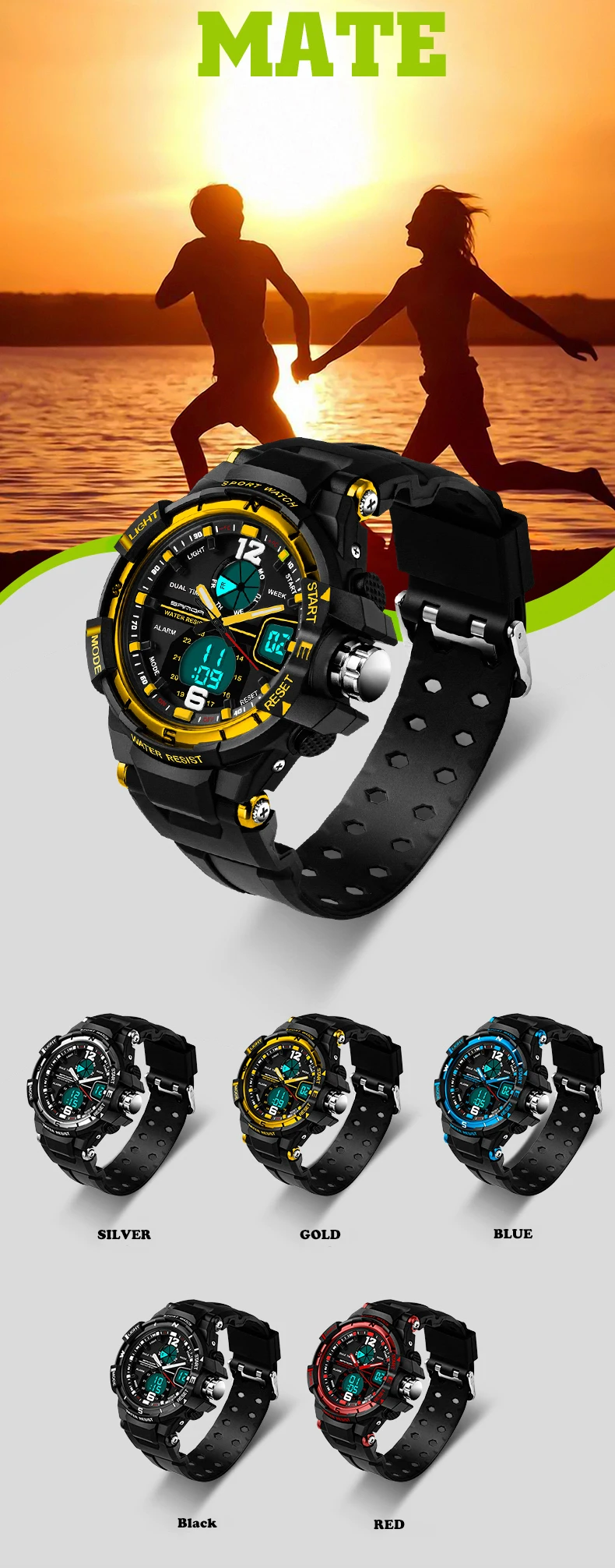 SANDA Брендовые мужские военные спортивные часы, мужские XFCS водонепроницаемые светодиодный цифровые часы, мужские часы, часы Hodinky Relogio Masculino