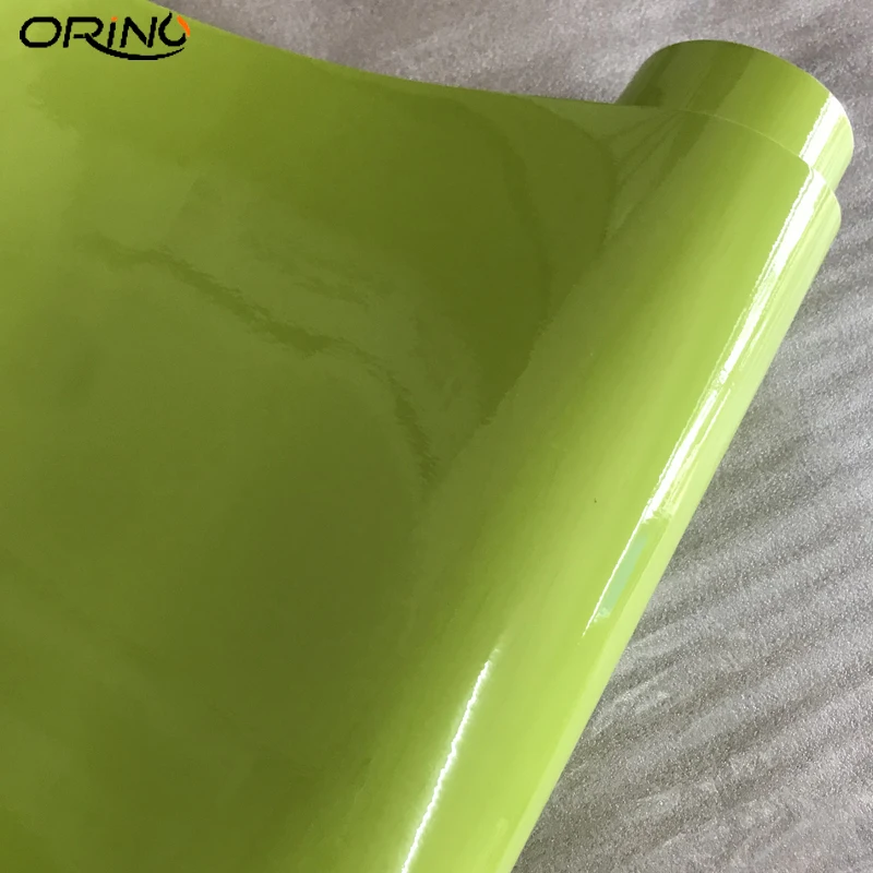 Fluorescent Yellow Glossy Vinyl Film Sticker-5