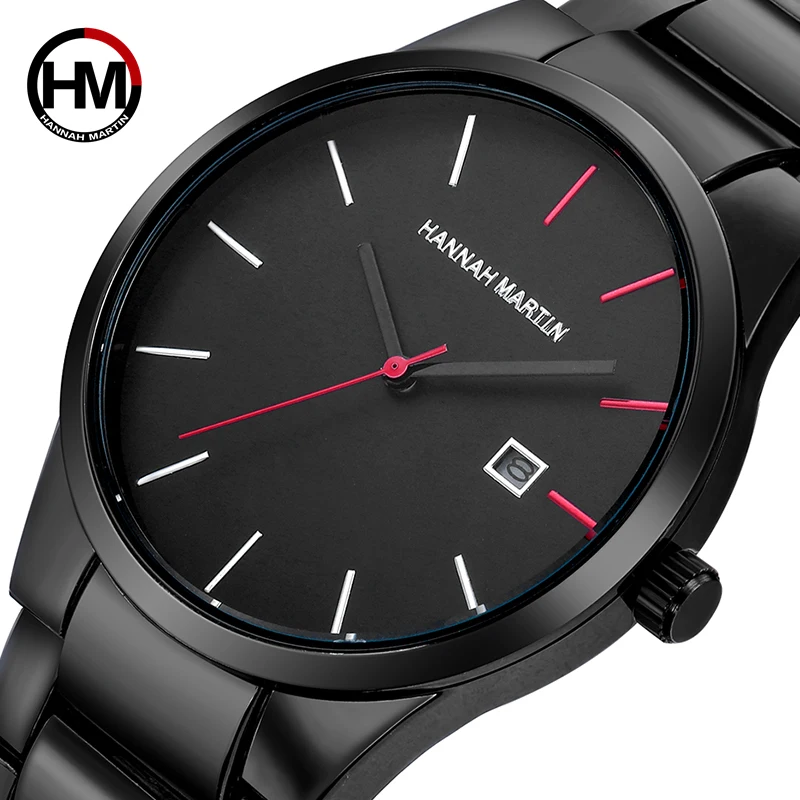

HM 2019 New Simple Men Watch Quartz Military Quality Sport Date Waterproof Stainless Wristwatch Top Brand Relogios Masculino