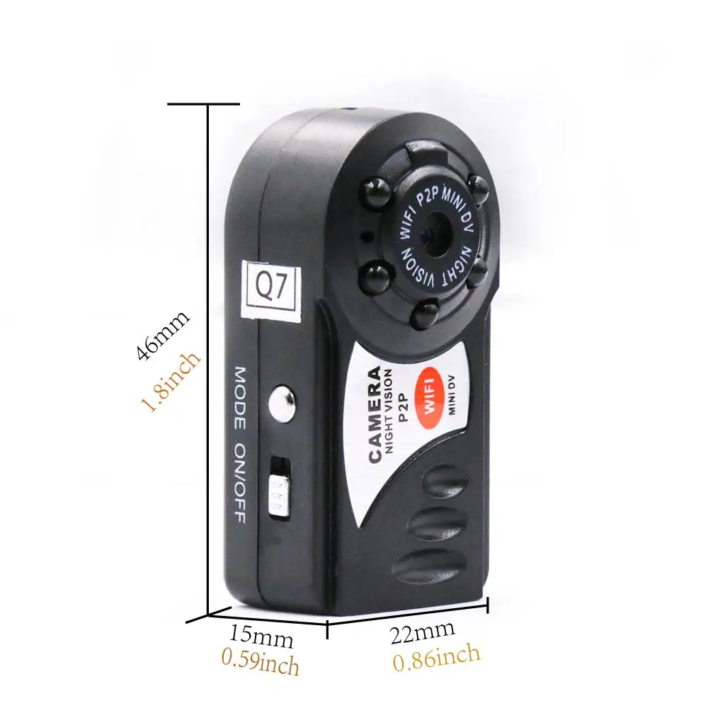 Бесплатная доставка Горячие Видео Wi Fi мини Q7 Камера 720 P DV DVR Беспроводной IP видео