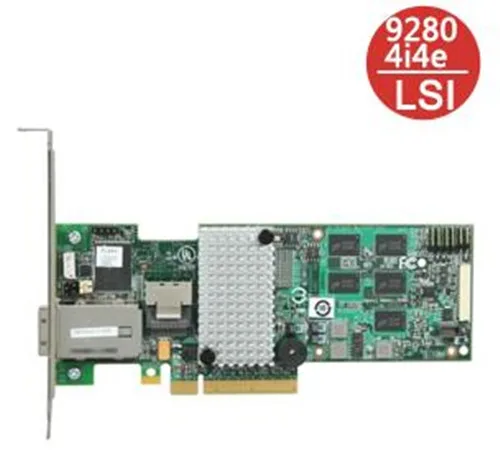 MegaRAID SAS 9280-4i4e LSI00209 8 портов 512 МБ кэш SFF8087 6 ГБ RAID0.1.5.6 PCI-E 2,0X8 плата контроллера