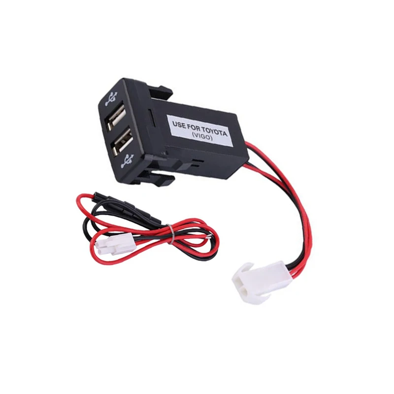 

Biurlink 2Pcs USB Charger Panel USB Switch Charging Port for Toyota Vigo